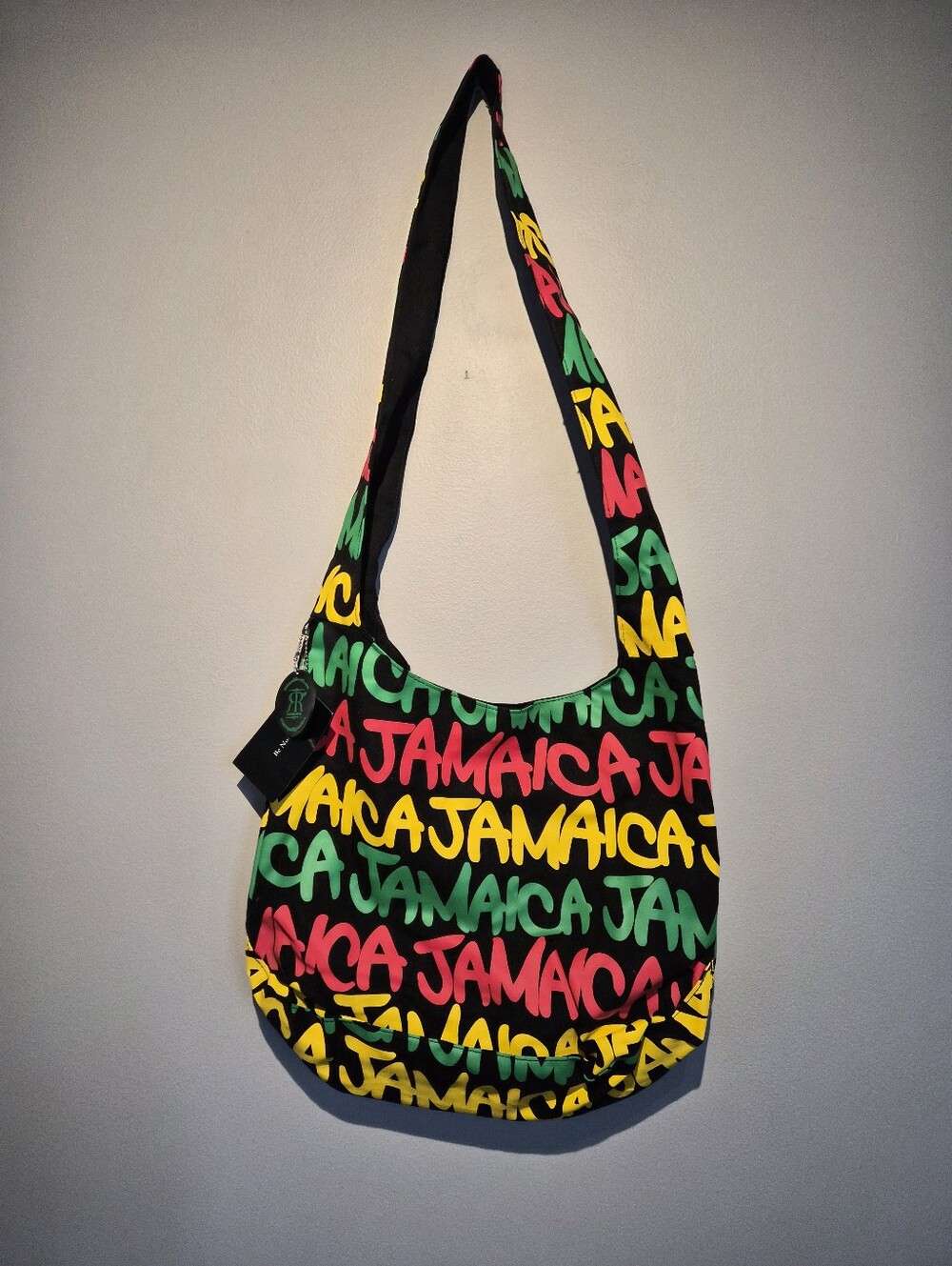 NWT Robin Ruth Jamaica Multi Colored Script Shoulder Bag | Size OS